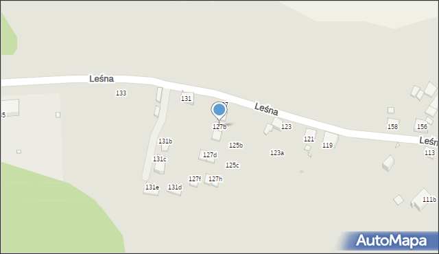 Zabrze, Leśna, 127b, mapa Zabrza