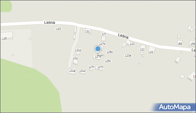 Zabrze, Leśna, 127d, mapa Zabrza