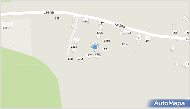 Zabrze, Leśna, 127g, mapa Zabrza