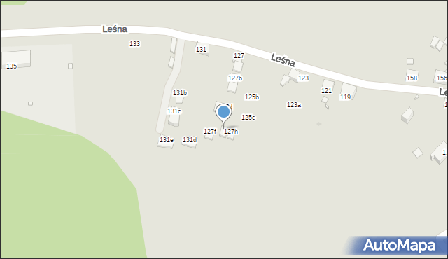 Zabrze, Leśna, 127g, mapa Zabrza