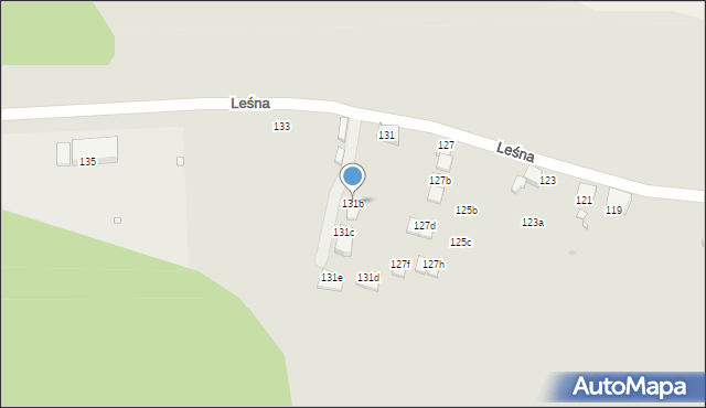 Zabrze, Leśna, 131b, mapa Zabrza