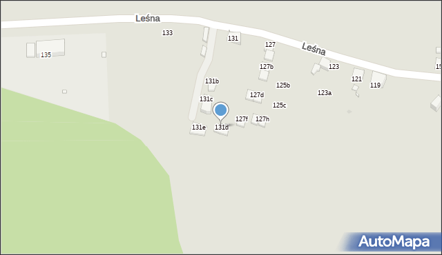 Zabrze, Leśna, 131d, mapa Zabrza