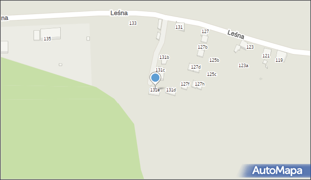 Zabrze, Leśna, 131e, mapa Zabrza