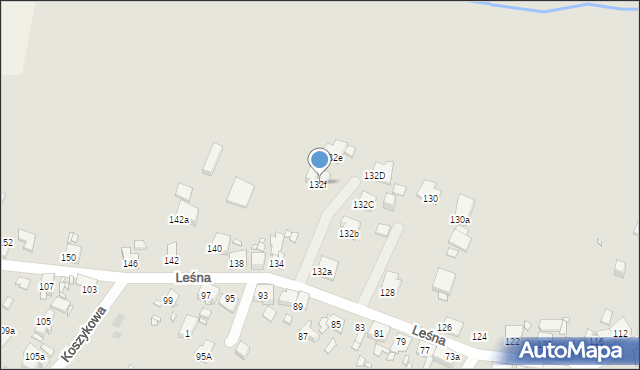 Zabrze, Leśna, 132f, mapa Zabrza