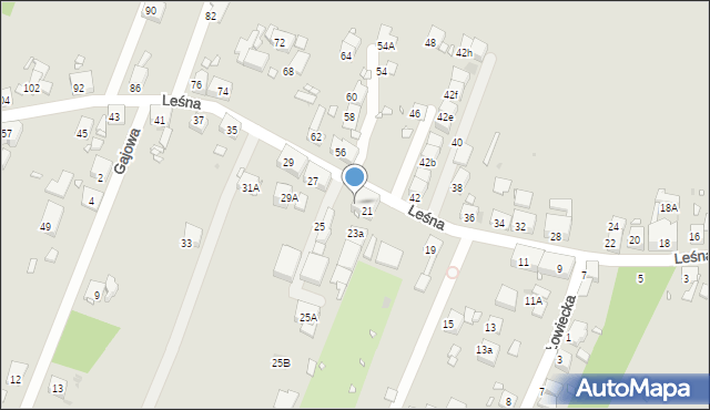 Zabrze, Leśna, 23, mapa Zabrza