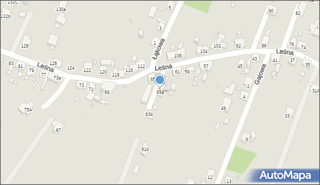 Zabrze, Leśna, 63a, mapa Zabrza