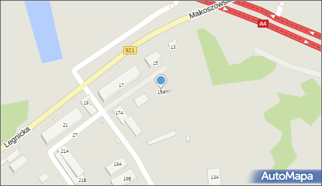 Zabrze, Legnicka, 15A, mapa Zabrza