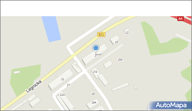 Zabrze, Legnicka, 17, mapa Zabrza