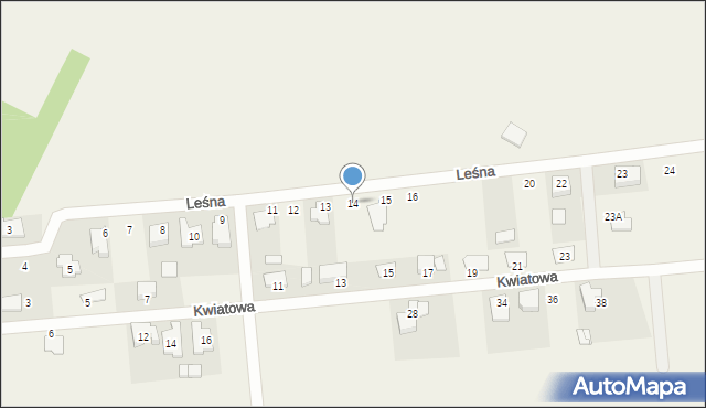 Zacharzew, Leśna, 14, mapa Zacharzew