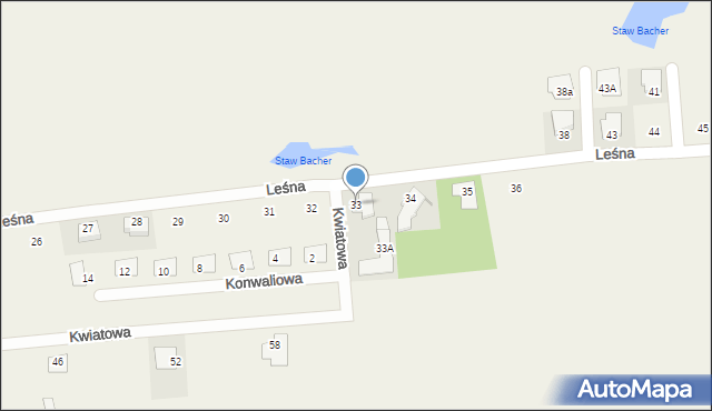 Zacharzew, Leśna, 33, mapa Zacharzew