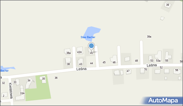 Zacharzew, Leśna, 41, mapa Zacharzew