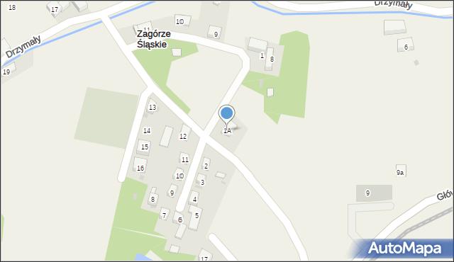 Zagórze Śląskie, Letniskowa, 1A, mapa Zagórze Śląskie