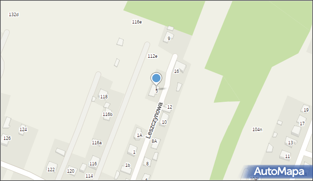 Zagościniec, Leszczynowa, 5, mapa Zagościniec