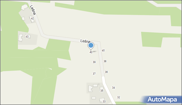 Zalasowa, Leśna, 41, mapa Zalasowa