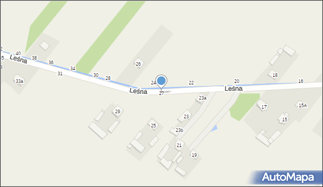 Zamienie, Leśna, 27, mapa Zamienie