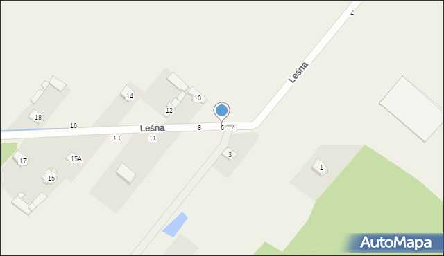 Zamienie, Leśna, 6, mapa Zamienie