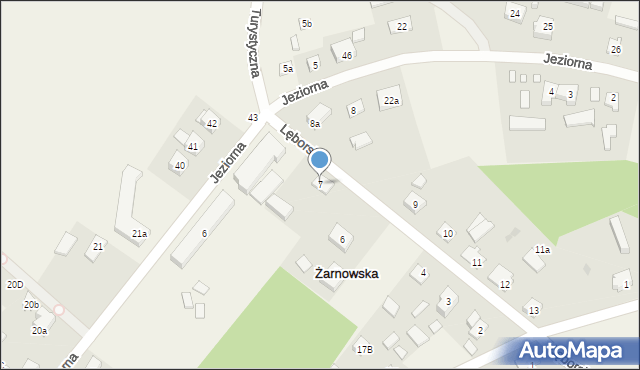 Żarnowska, Lęborska, 7, mapa Żarnowska
