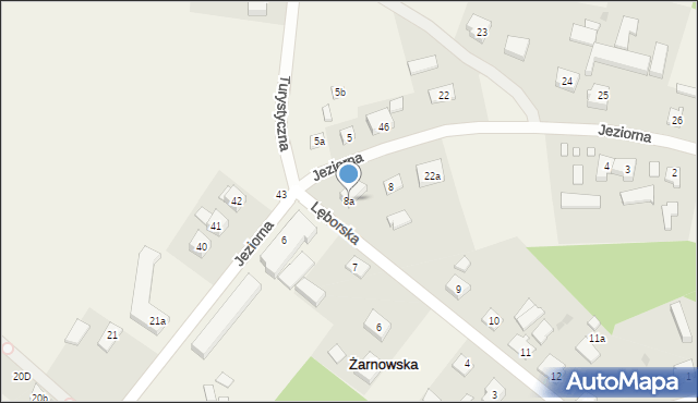 Żarnowska, Lęborska, 8a, mapa Żarnowska