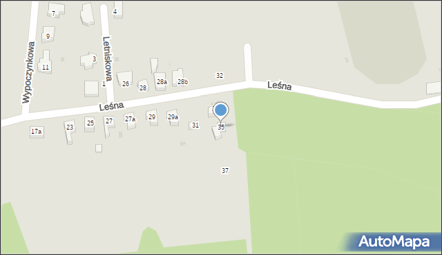 Żary, Leśna, 35, mapa Żary