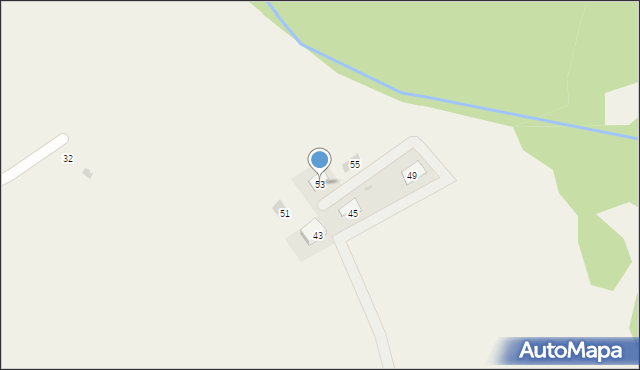 Zaskale, Leśna, 53, mapa Zaskale