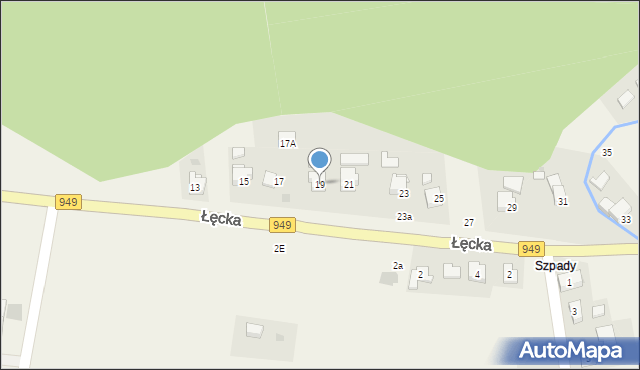 Zasole, Łęcka, 19, mapa Zasole