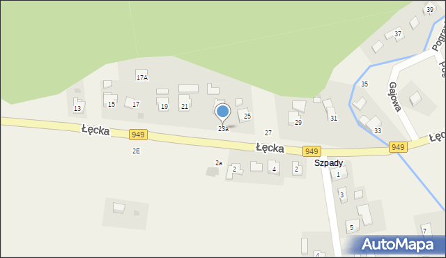 Zasole, Łęcka, 23a, mapa Zasole