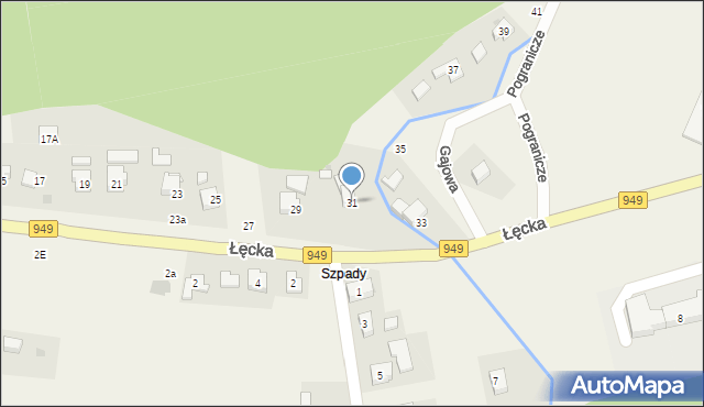 Zasole, Łęcka, 31, mapa Zasole