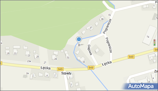 Zasole, Łęcka, 35, mapa Zasole