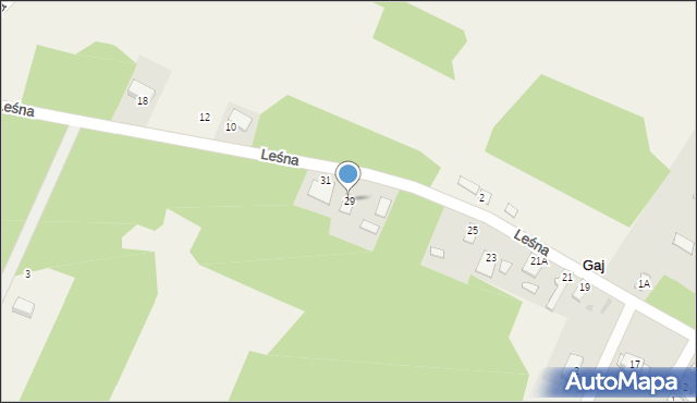 Zazdrość, Leśna, 29, mapa Zazdrość