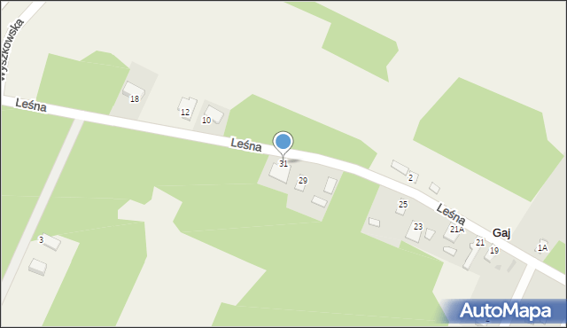 Zazdrość, Leśna, 31, mapa Zazdrość