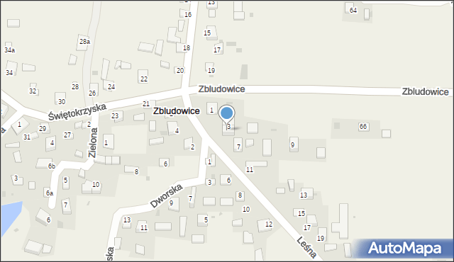 Zbludowice, Leśna, 5, mapa Zbludowice