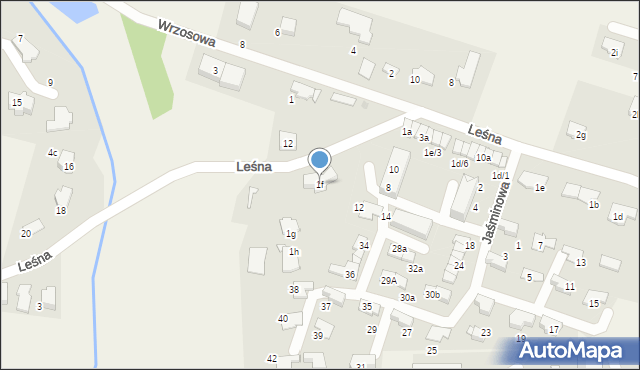 Żernica, Leśna, 1f, mapa Żernica