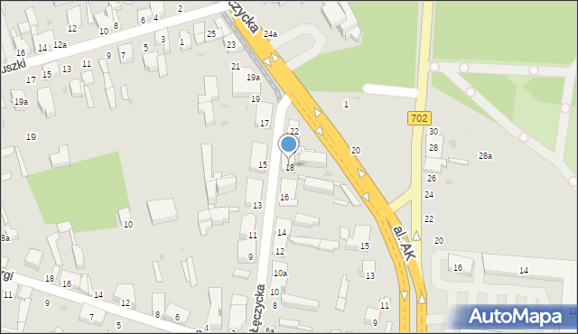 Zgierz, Łęczycka, 18, mapa Zgierz