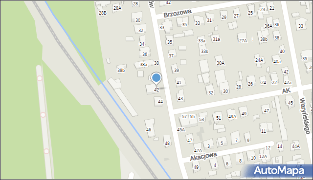 Zielonka, Legionów, 42, mapa Zielonka