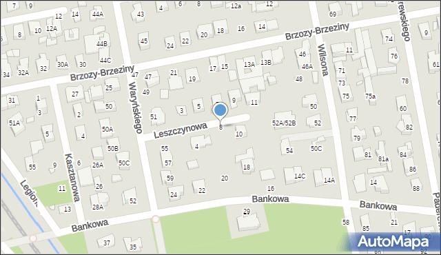 Zielonka, Leszczynowa, 8, mapa Zielonka