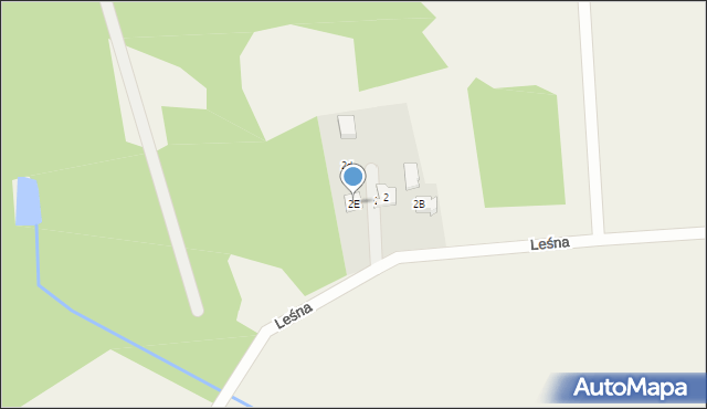 Żuławka, Leśna, 2E, mapa Żuławka