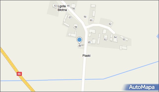 Lgota Błotna, Lgota Błotna, 66, mapa Lgota Błotna