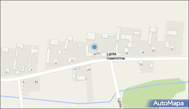Lgota Gawronna, Lgota Gawronna, 14, mapa Lgota Gawronna