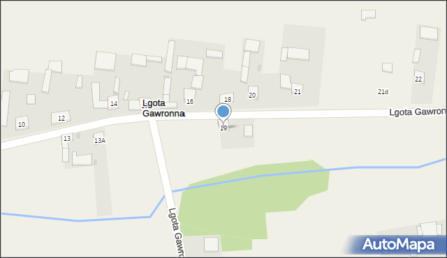 Lgota Gawronna, Lgota Gawronna, 19, mapa Lgota Gawronna