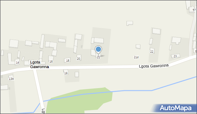 Lgota Gawronna, Lgota Gawronna, 21, mapa Lgota Gawronna