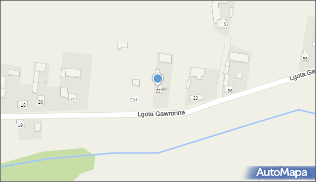 Lgota Gawronna, Lgota Gawronna, 22, mapa Lgota Gawronna