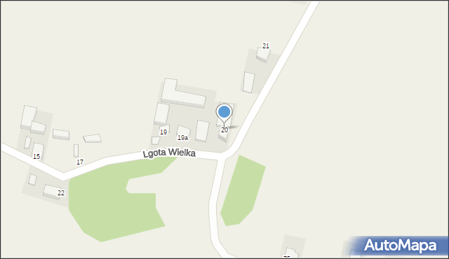 Lgota Wielka, Lgota Wielka, 20, mapa Lgota Wielka