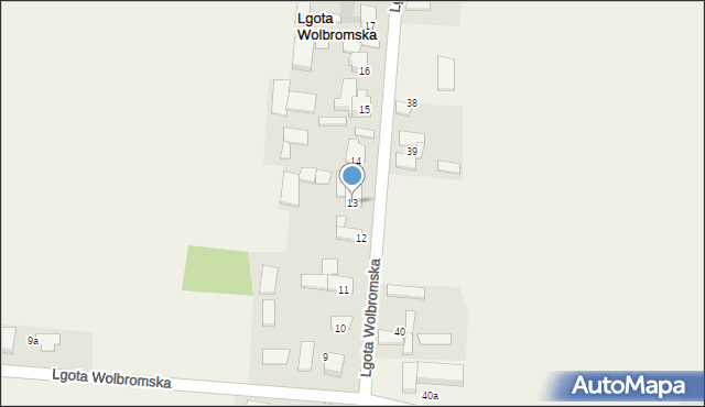 Lgota Wolbromska, Lgota Wolbromska, 13, mapa Lgota Wolbromska