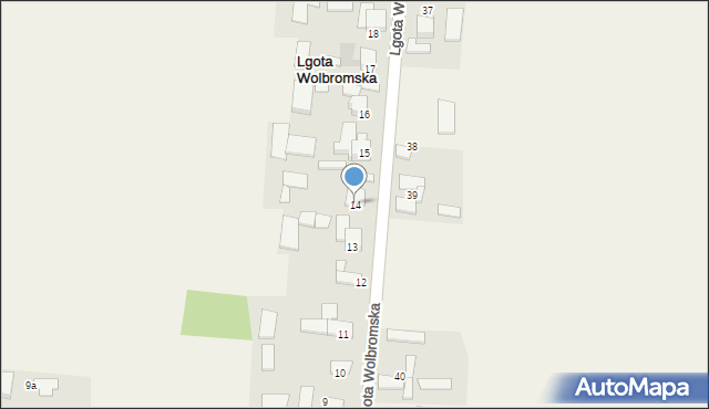 Lgota Wolbromska, Lgota Wolbromska, 14, mapa Lgota Wolbromska