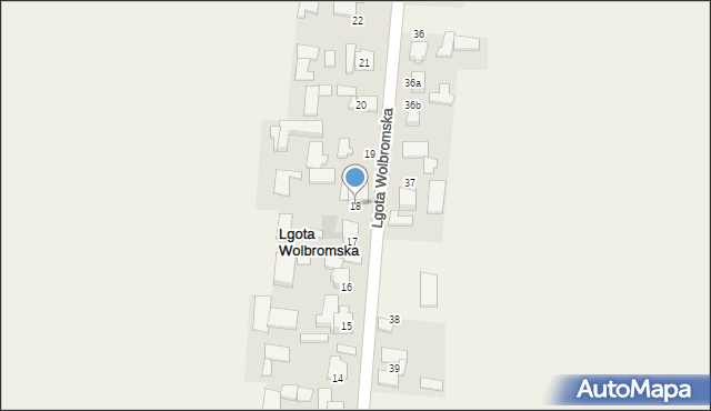 Lgota Wolbromska, Lgota Wolbromska, 18, mapa Lgota Wolbromska