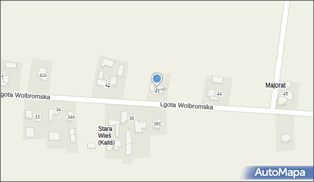 Lgota Wolbromska, Lgota Wolbromska, 43, mapa Lgota Wolbromska