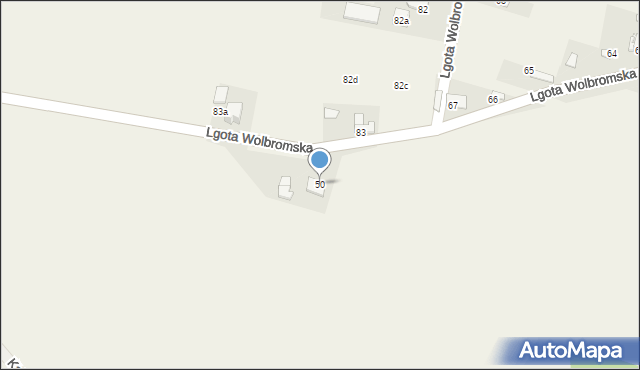 Lgota Wolbromska, Lgota Wolbromska, 50, mapa Lgota Wolbromska