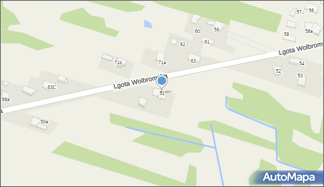 Lgota Wolbromska, Lgota Wolbromska, 51, mapa Lgota Wolbromska