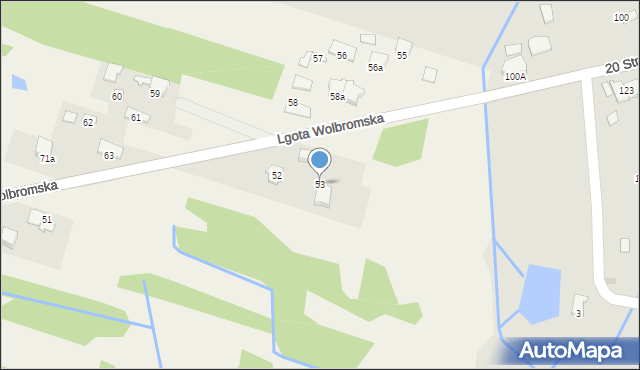 Lgota Wolbromska, Lgota Wolbromska, 53, mapa Lgota Wolbromska