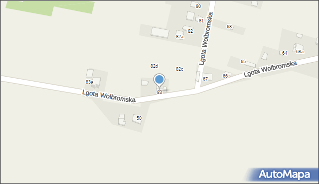 Lgota Wolbromska, Lgota Wolbromska, 83, mapa Lgota Wolbromska